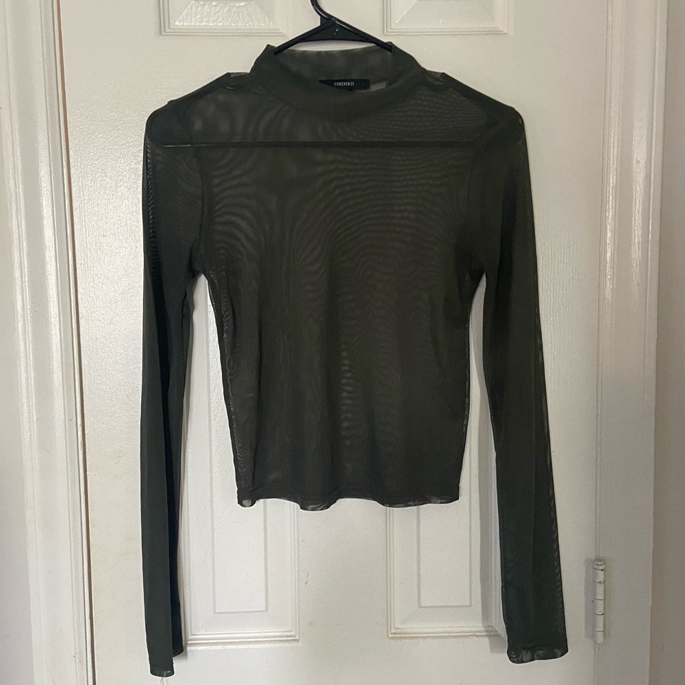 Green Mesh Top